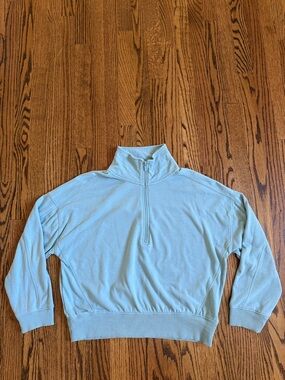 Lou & Grey Light Blue Quarter Zip Sweatshirt Pullover XL